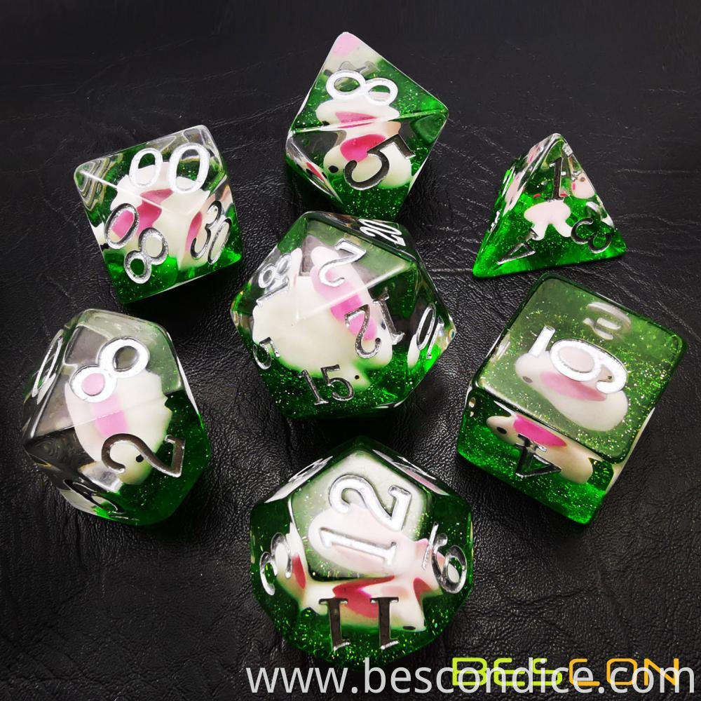 Polyhedral Dice Set Filled With Animal Role Playing Game 1